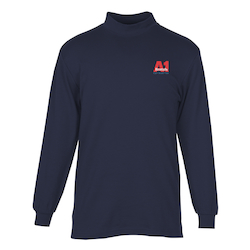 Interlock Knit Mock Turtleneck