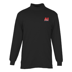 Interlock Knit Mock Turtleneck