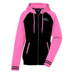 Performance Colorblock Full-Zip Hooded Sweatshirt - Ladies'