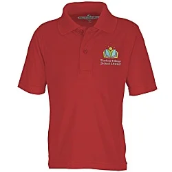 BLU-X-DRI Stain Release Performance Polo - Youth