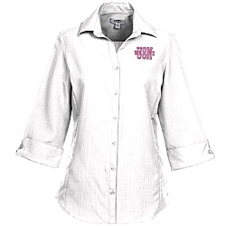 Batiste Polyester 3/4-Sleeve Dress Shirt - Ladies'