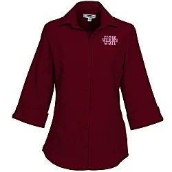 Batiste Polyester 3/4-Sleeve Dress Shirt - Ladies'
