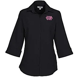 Batiste Polyester 3/4-Sleeve Dress Shirt - Ladies'