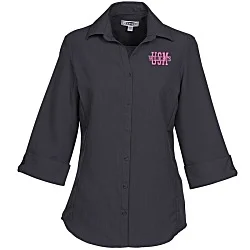 Batiste Polyester 3/4-Sleeve Dress Shirt - Ladies'