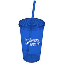 Economy Tumbler with Straw - 20 oz. - 24 hr