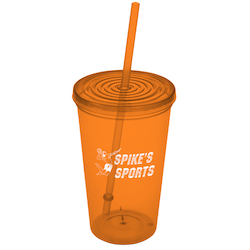 Economy Tumbler with Straw - 20 oz. - 24 hr