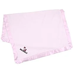 Satin Trim Tahoe Microfleece Baby Blanket