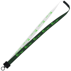Two-Tone Smooth Nylon Lanyard - 7/8" - 34" - Plastic O-Ring