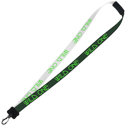 Two-Tone Smooth Nylon Lanyard - 7/8" - 34" - Plastic Swivel Snap Hook