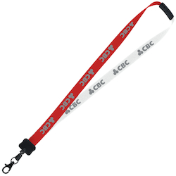 Two-Tone Poly Lanyard - 3/4" - 32" - Metal Lobster Claw