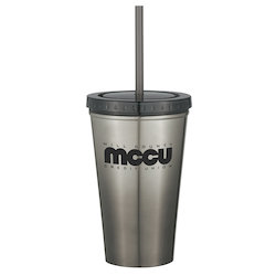 Chroma Stainless Tumbler with Straw - 16 oz.