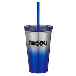 Chroma Stainless Tumbler with Straw - 16 oz.