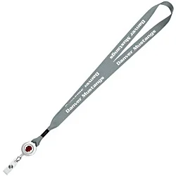 Retractable Polyester Lanyard - 3/4 inch - 32 inches
