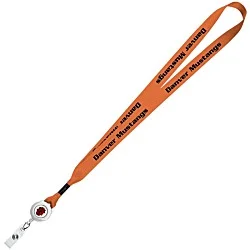 Retractable Polyester Lanyard - 3/4 inch - 32 inches