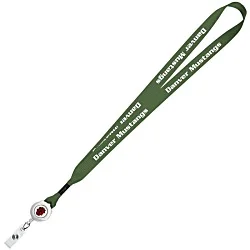 Retractable Polyester Lanyard - 3/4 inch - 32 inches