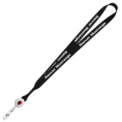Retractable Polyester Lanyard - 3/4" - 32"