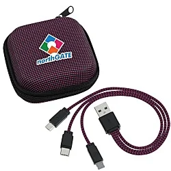 Textured 3-in-1 Charging Cable