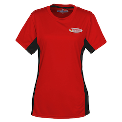 Stain Release Performance Colorblock T-Shirt - Ladies' - Embroidered