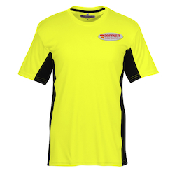 Stain Release Performance Colorblock T-Shirt - Men's - Embroidered