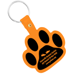 Paw Shaped Keychain - Opaque - 24 hr