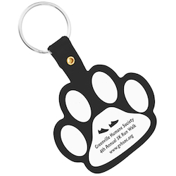 Paw Shaped Keychain - Opaque - 24 hr