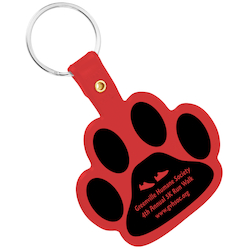 Paw Shaped Keychain - Opaque - 24 hr