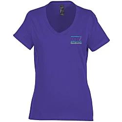 Hanes Perfect-T V-Neck T-Shirt - Ladies' - Embroidered