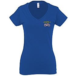 Gildan Softstyle V-Neck T-Shirt - Ladies' - Colors - Embroidered