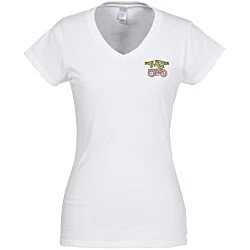 Gildan Softstyle V-Neck T-Shirt - Ladies' - Embroidered