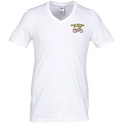Gildan Softstyle V-Neck T-Shirt - Men's - Embroidered
