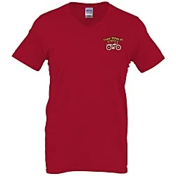 Gildan Softstyle V-Neck T-Shirt - Men's - Embroidered