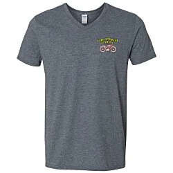 Gildan Softstyle V-Neck T-Shirt - Men's - Embroidered
