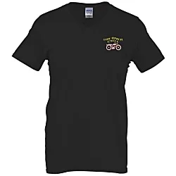 Gildan Softstyle V-Neck T-Shirt - Men's - Embroidered