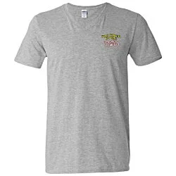 Gildan Softstyle V-Neck T-Shirt - Men's - Embroidered