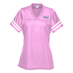 Poly Mesh Jersey V-Neck T-Shirt - Ladies' - Embroidered