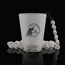 Light-Up Shot Glass on Beaded Necklace - 2 oz. - 24 hr