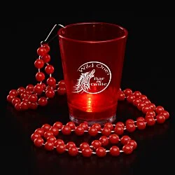 Light-Up Shot Glass on Beaded Necklace - 2 oz. - 24 hr