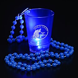 Light-Up Shot Glass on Beaded Necklace - 2 oz. - 24 hr