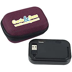 Built-in Cable Power Bank with Woven Case