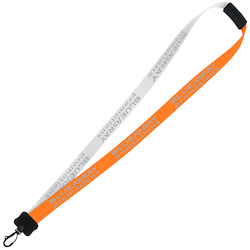 Two-Tone Smooth Nylon Lanyard - 7/8" - 36" - Plastic Swivel Snap Hook