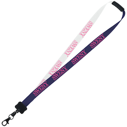 Two-Tone Poly Lanyard - 3/4" - 34" - Metal Lobster Claw