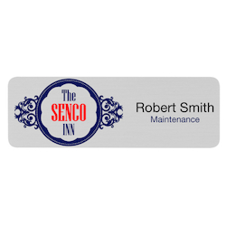 Savannah Metal Name Badge - 1" x 3" - Jeweler's Pinback