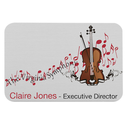 Savannah Metal Name Badge - 2" x 3" - Jeweler's Pinback