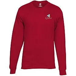 Hanes Essential-T LS T-Shirt - Men's - Embroidered