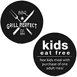 Plastic Nickel - Kids Eat Free - 24 hr