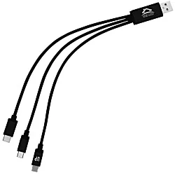 3-in-1 Metallic Charging Cable