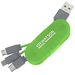 3-in-1 Cable Wrap with Phone Stand