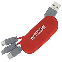 3-in-1 Cable Wrap with Phone Stand