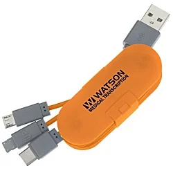 3-in-1 Cable Wrap with Phone Stand