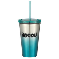 Chroma Stainless Tumbler with Straw - 16 oz. - 24 hr